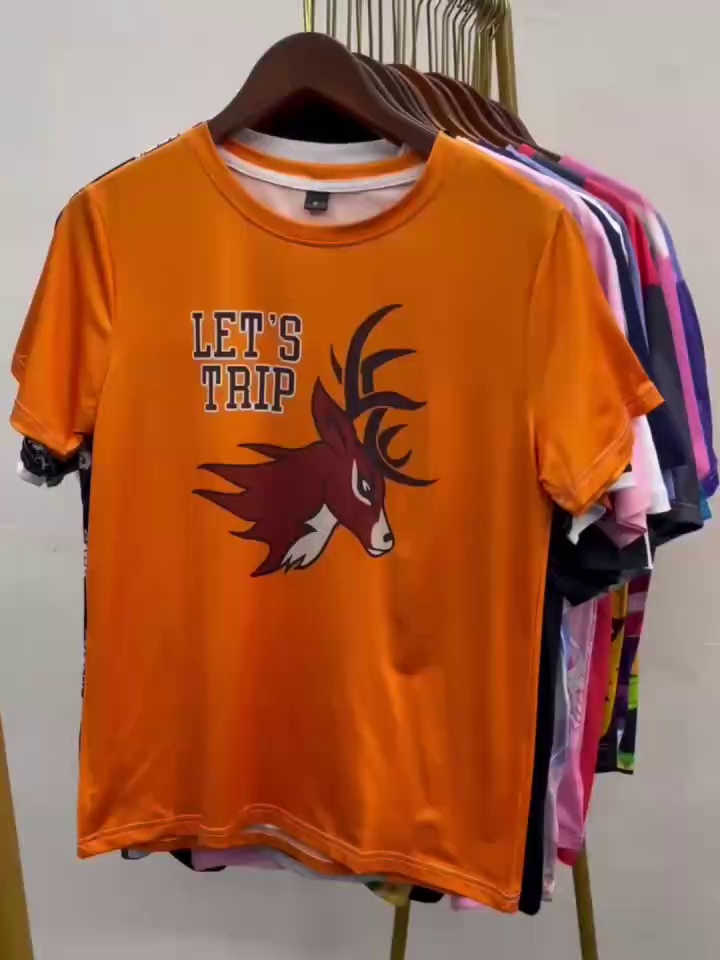 3376 Pieces Printed Crew Neck Casual Short Sleeve T-shirts - Image 2