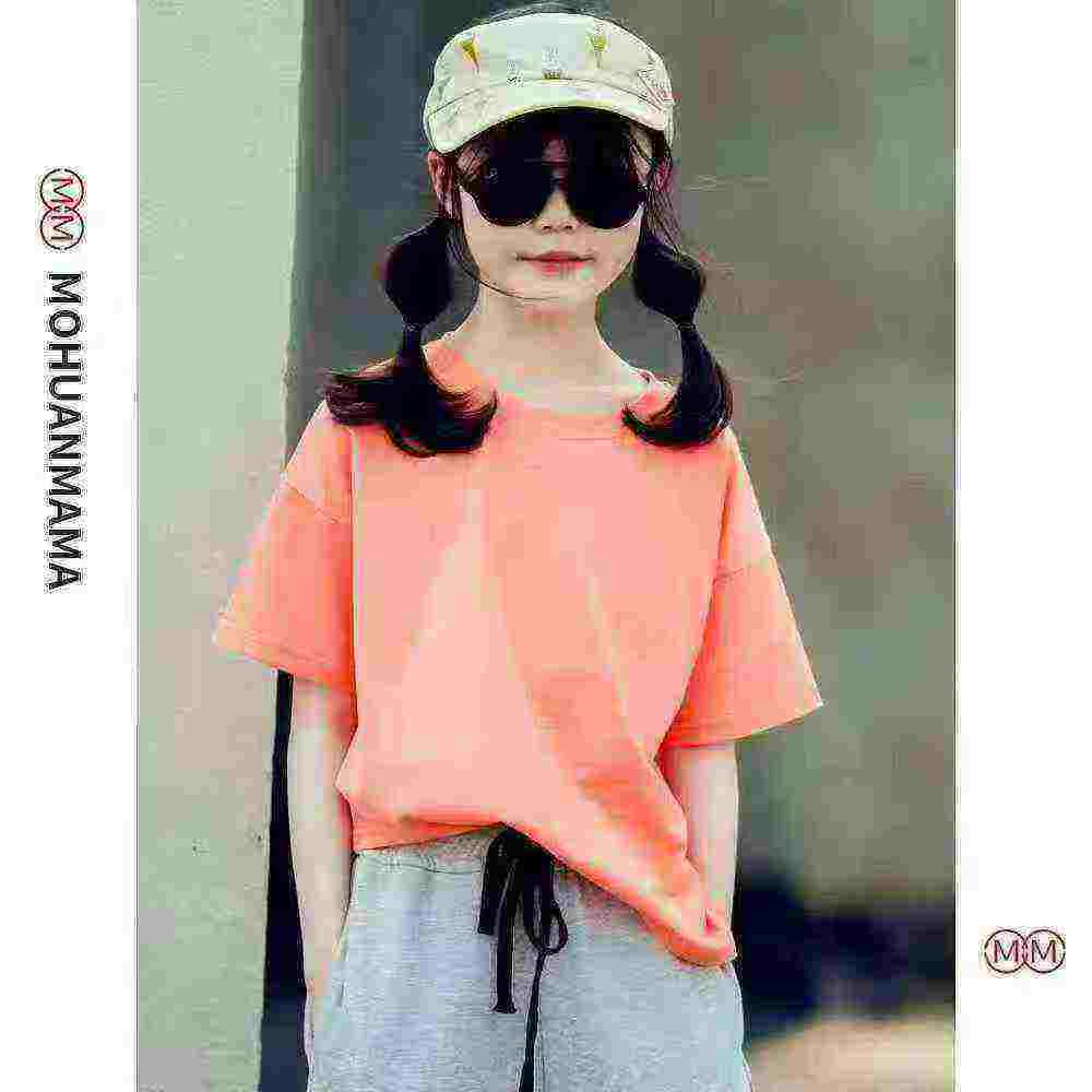5000 Helai T-Shirt Lengan Pendek Kanak-Kanak Rayon Polos Pepejal - Image 1