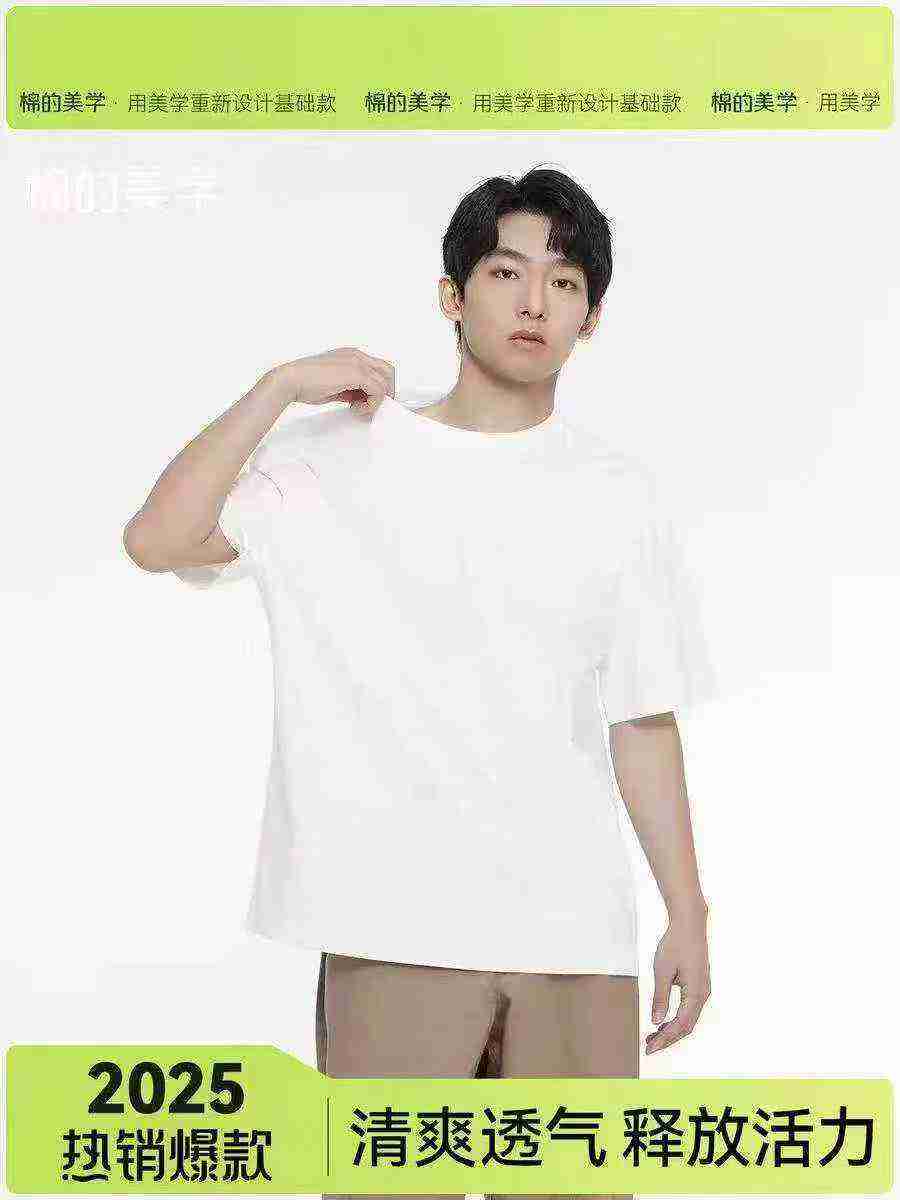 25000 Pcs Men's Loose Oversized Plain Short Sleeve T-Shirts - Image 1