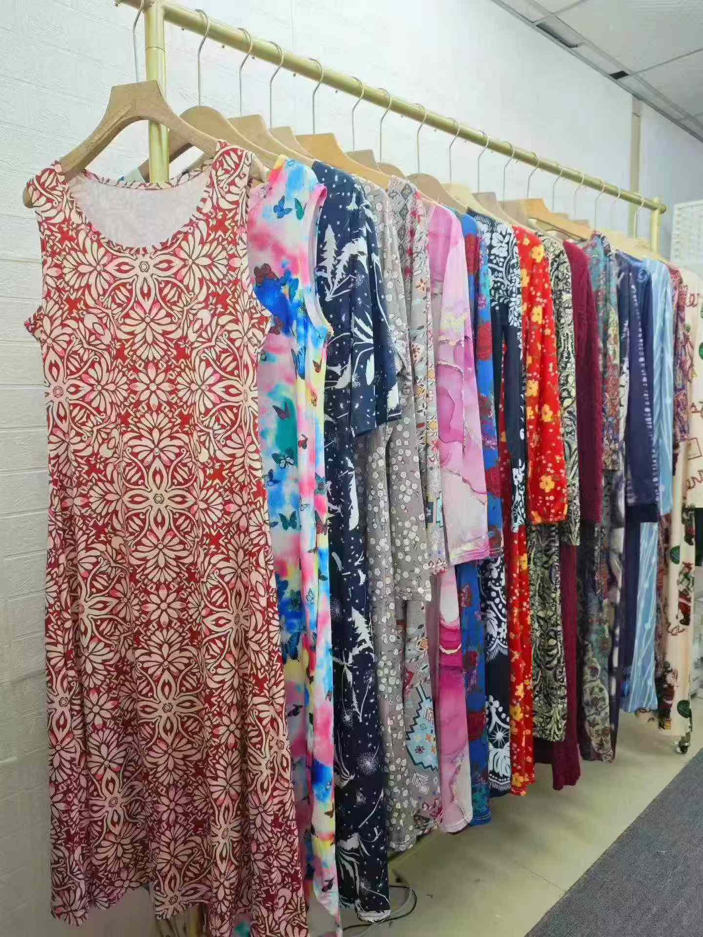 1270 PCS New European American Cross-border Women Long Dresses S-4XL - Image 1