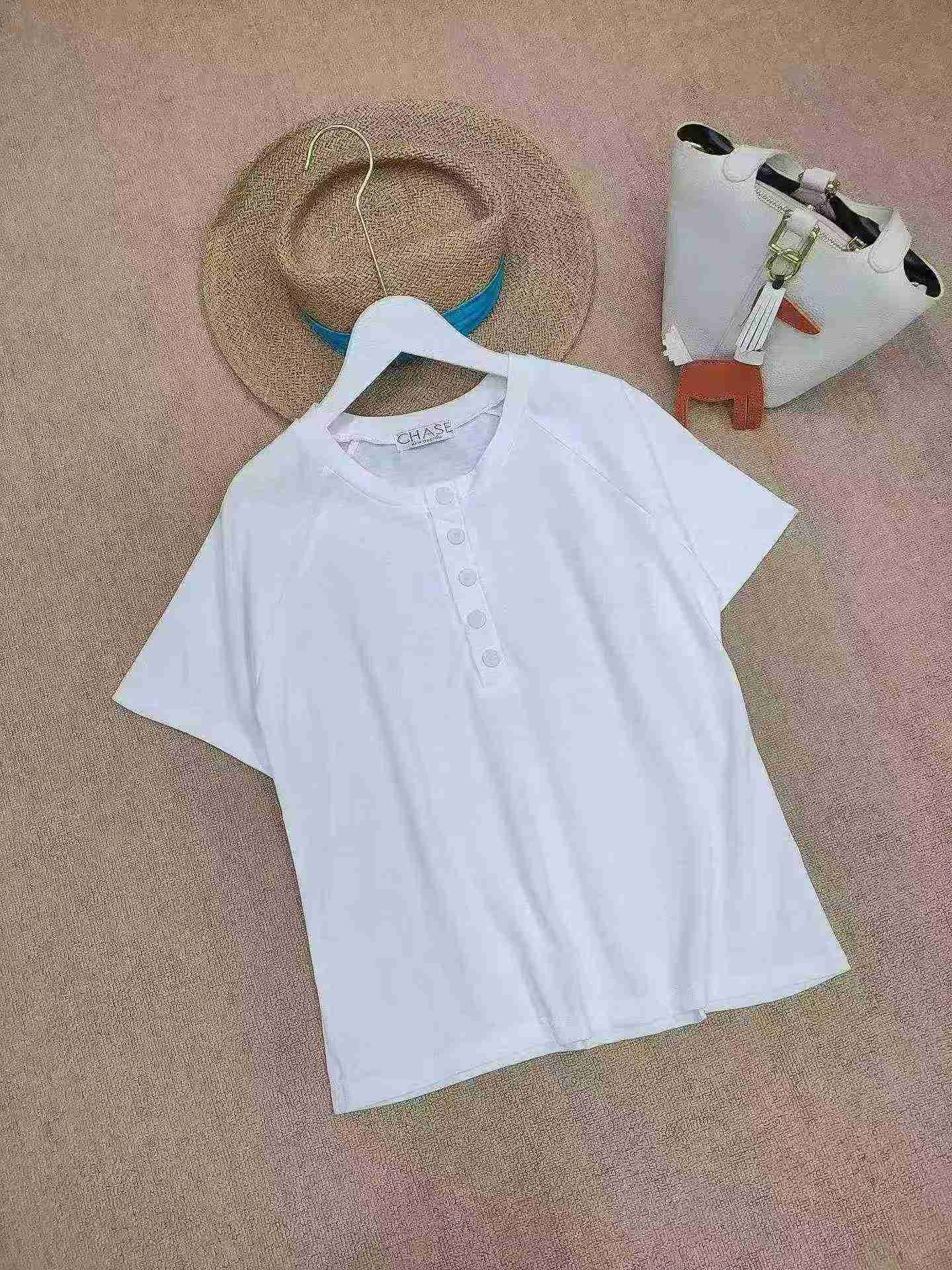 272 Pcs Simple Fashion Sexy Cotton Short Sleeve T-Shirts - Image 1