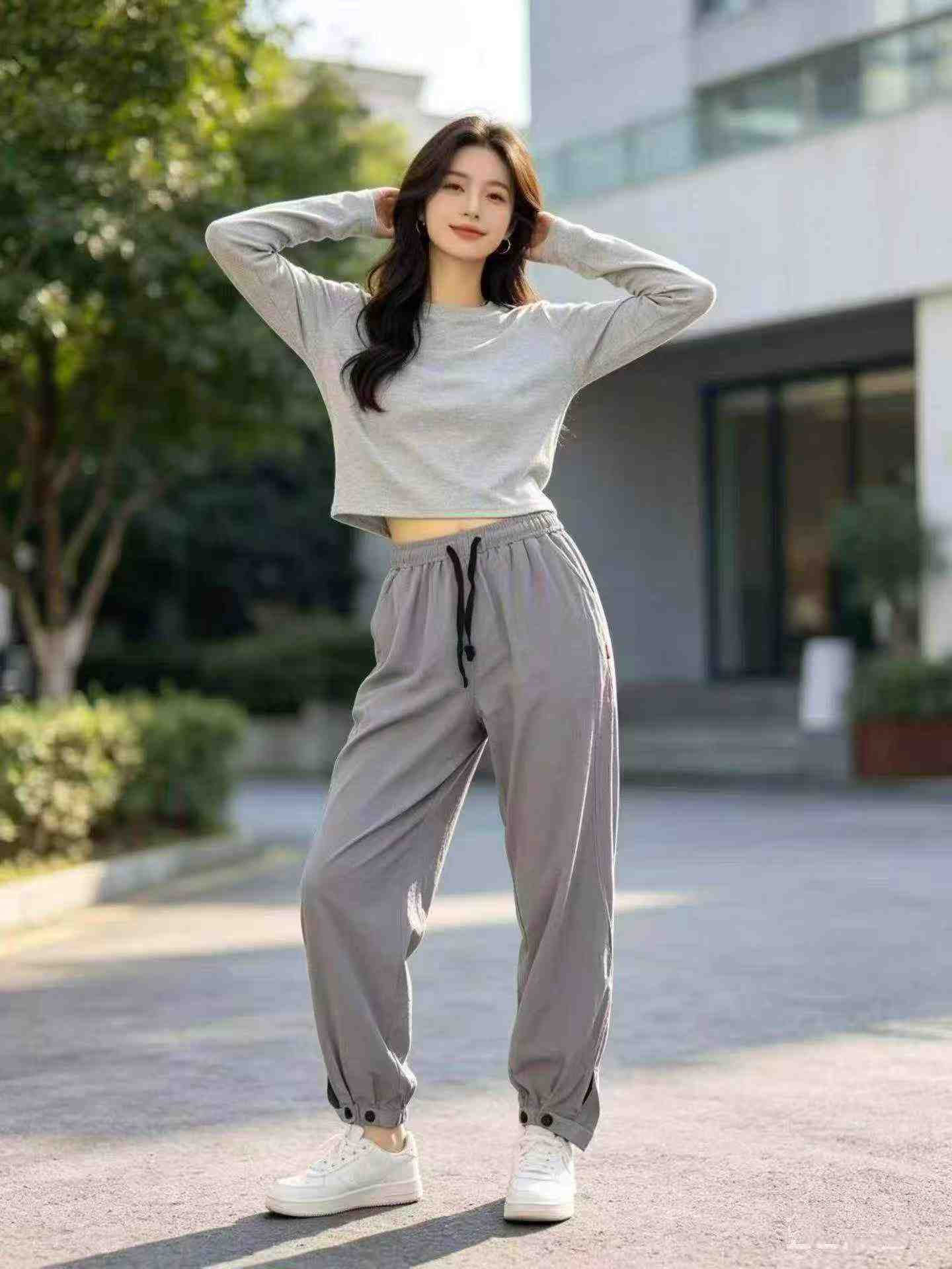 670PCS Women's Summer Thin Cotton Linen High Waist Wide Leg Pants S-4XL - Image 1