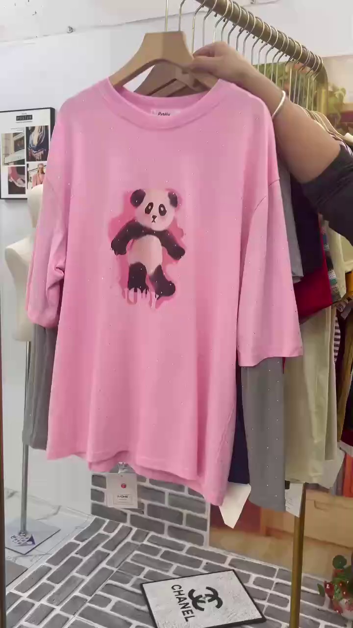876 Pcs Cotton Printed Unisex Short Sleeve T-Shirts - Image 1
