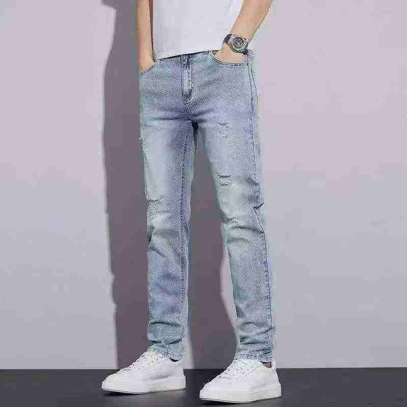 Men's High Stretch Ripped Trendy Jeans 330 Pieces Bulk Stock - Image 1