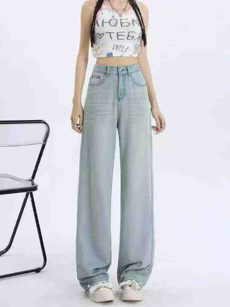 Glacier Blue High Waist Wide Leg Women's Jeans 2300 Pieces Whole Clearance - Image 1