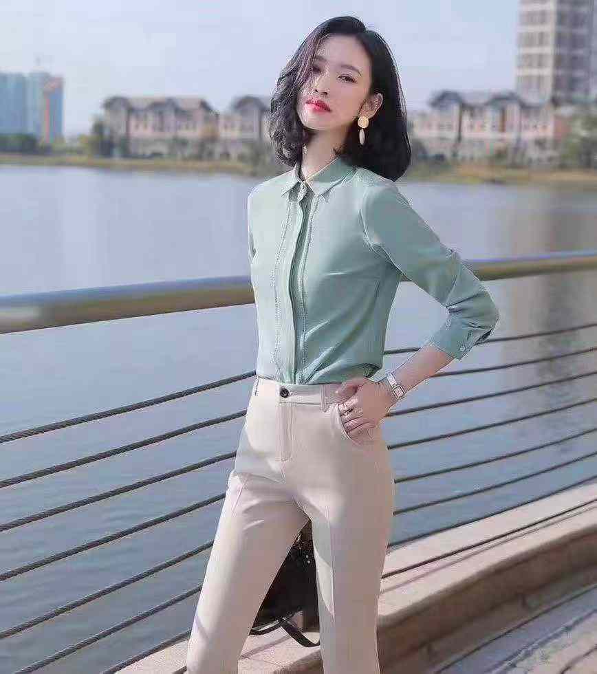 High Quality Women's Skin-friendly Light Color Suit Pants, 350pcs, Single Color, Individually Packed, Sizes S-3XL (B86#601) - Image 1