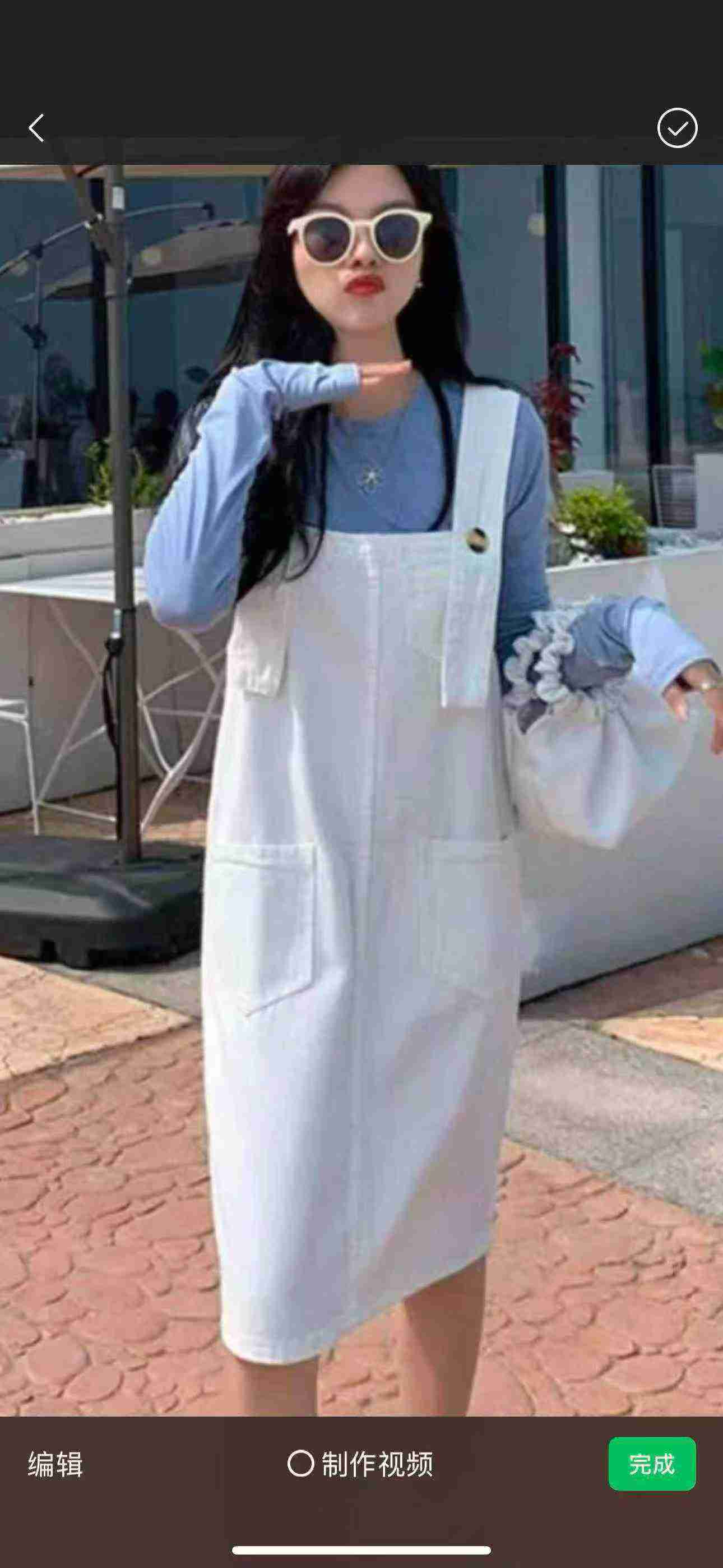 Cream White Denim Overall Skirt 200+ Pieces Clearance Wholesale - Image 1