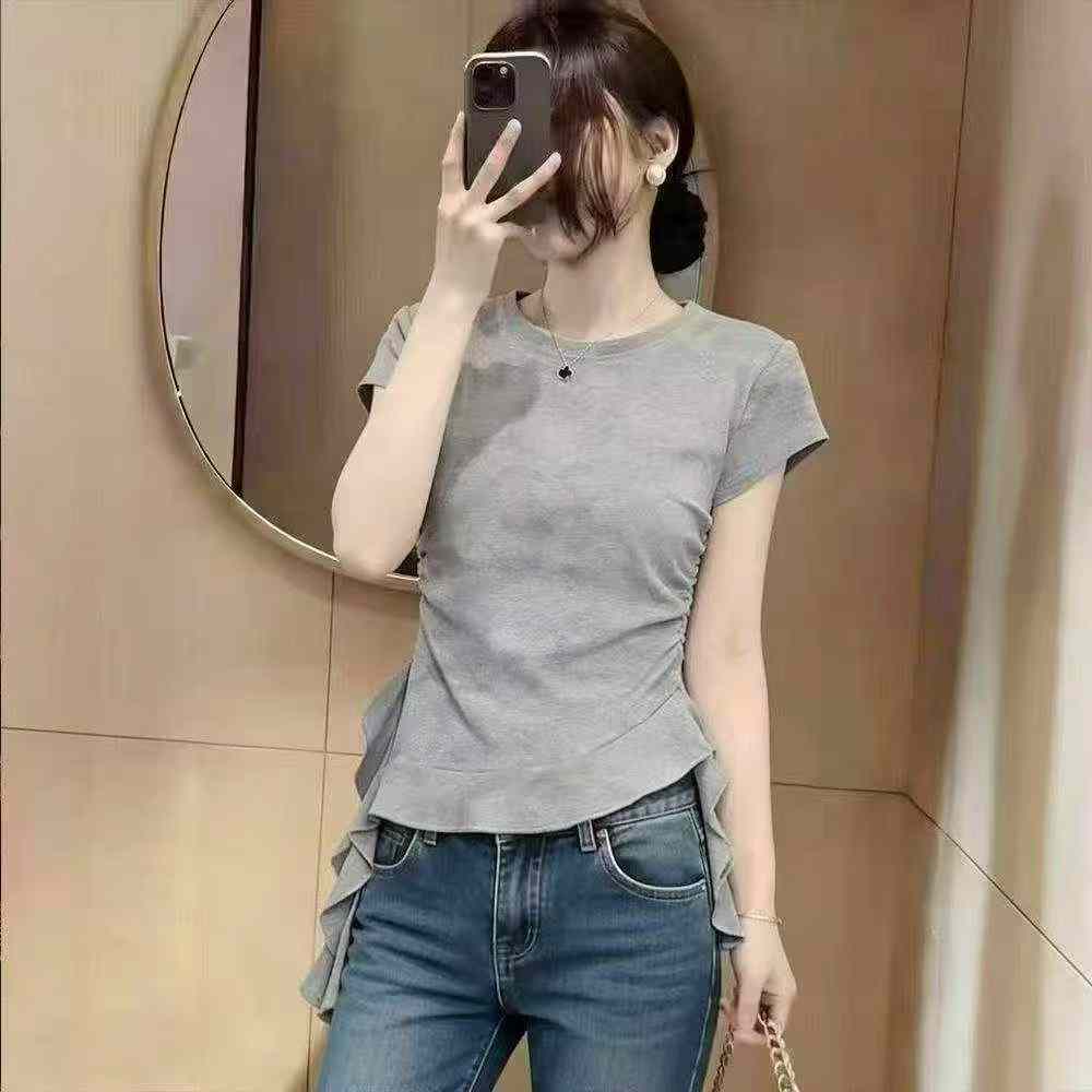 Women's Cotton Short Sleeve T-shirts, Total 366 Pieces Clearance - Image 1