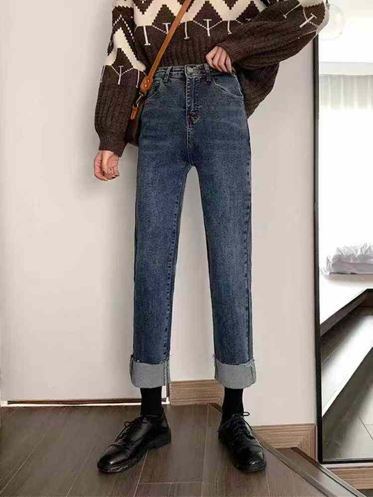 Jeans za Sigara Mpya za Msimu wa Masika na Kiangazi, Zenye Unyumbufu wa Juu, Zilizotengenezwa kwa Pamba Iliyoshwa kwa Mtindo wa Kizamani, Ukubwa S-XL, Takriban Vipande 1150, Vikiwa na Kifurushi cha kila kimoja pamoja na lebo ya kuning'inia - Image 1