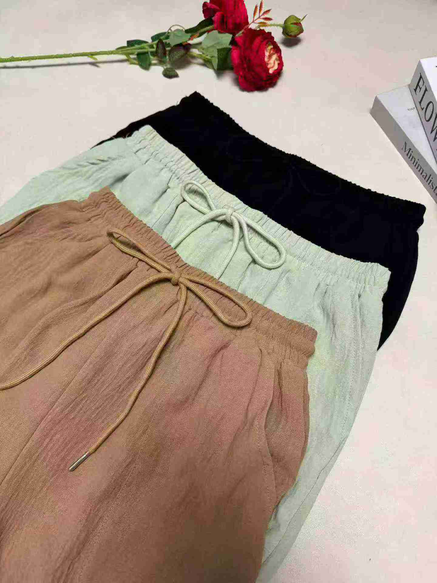 152 Pieces Clearance Women's Imitation Cotton Linen Loose Wide Leg Pants - Image 1