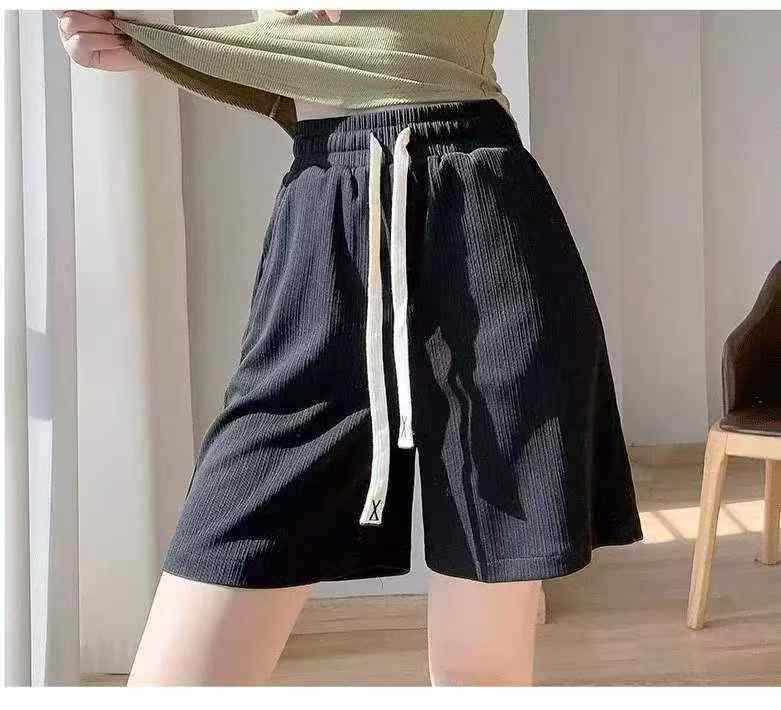 Summer New Loose Wide-leg Ice Silk Casual Shorts 1595 Pieces Wholesale Stock - Image 1