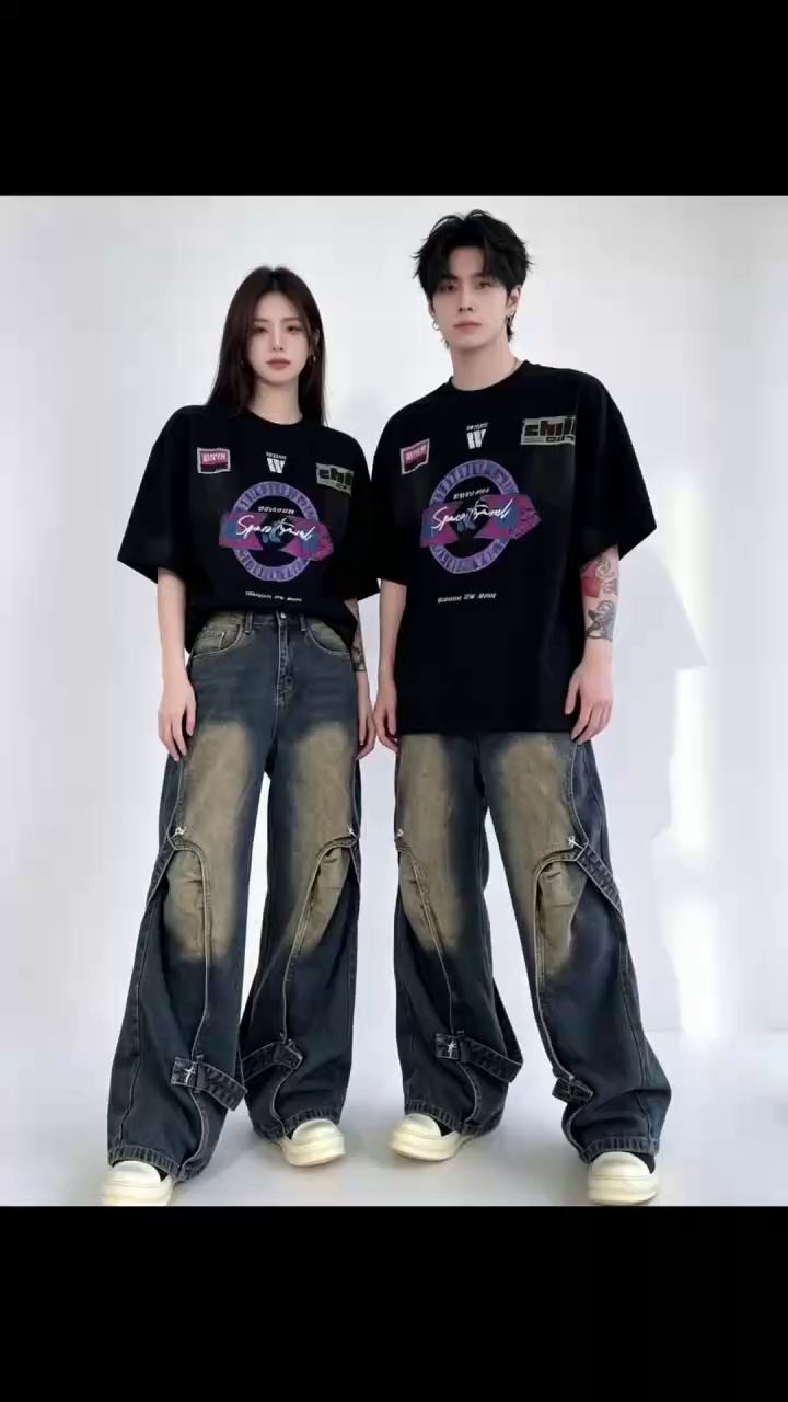 About 500 Pieces Unisex Washed Cotton Jeans Stock Clearance Wholesale - Image 2