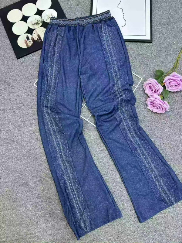 1328 Pcs Women's Casual Long Flared Imitation Denim Pants - Image 1