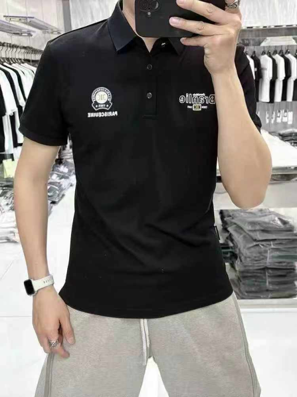 2400 Pieces Men's Embroidered Short Sleeve Trendy Polo Shirt - Image 1