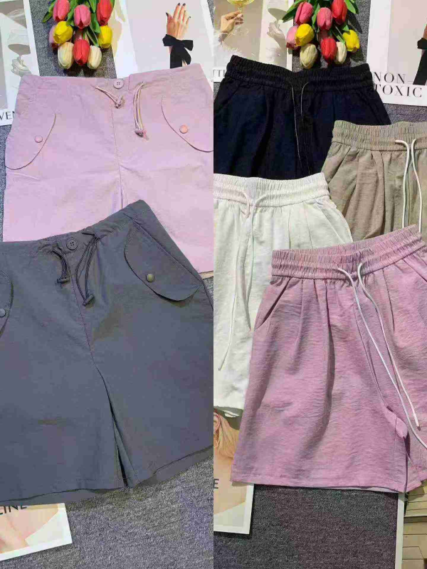 About 190 Pcs Dopamine Sweet Loose Women's Shorts - Image 1