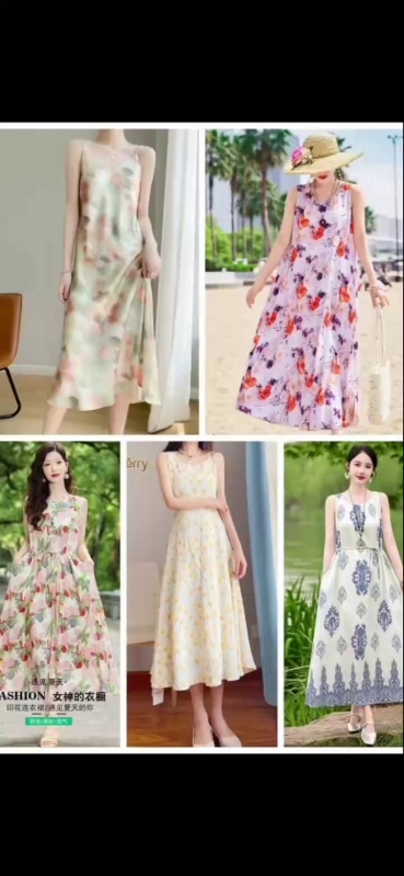1500 Peças de Vestidos Maxi Longos Femininos Liquidação de Estoque em Lote - Image 1