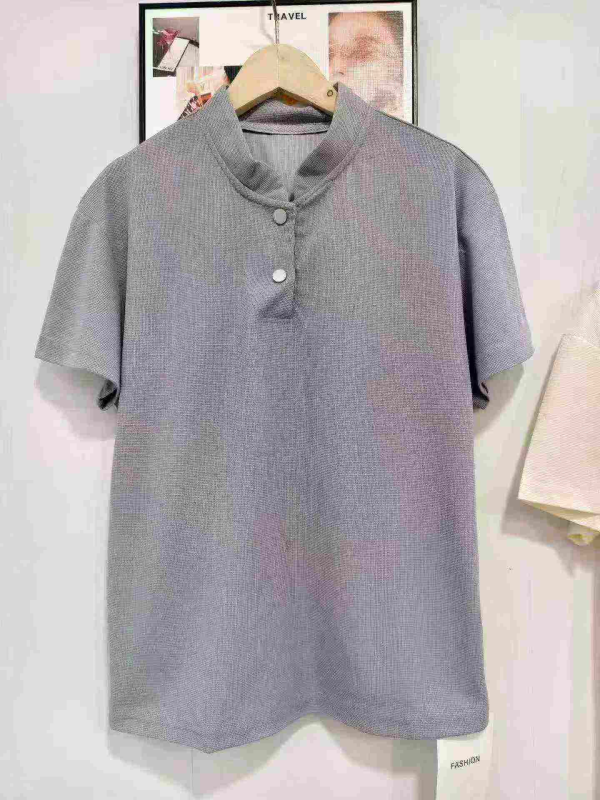 360件夏季华夫格Polo衫 - Image 1