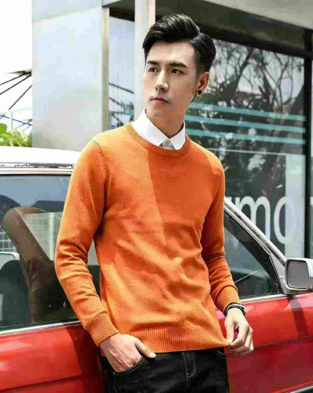 Áo len trùm đầu nam phong cách công sở thường ngày kiểu giả hai lớp mới thu đông, cỡ M-3XL, 695 chiếc - Image 1