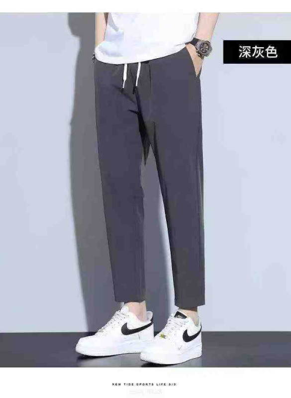 Erkek Yaz İnce Buz İpek Büzgülü Düz Kesim Günlük Pantolon, Toplam 2634 Adet, Beden S-4XL, 2 Model 3 Renk - Image 1