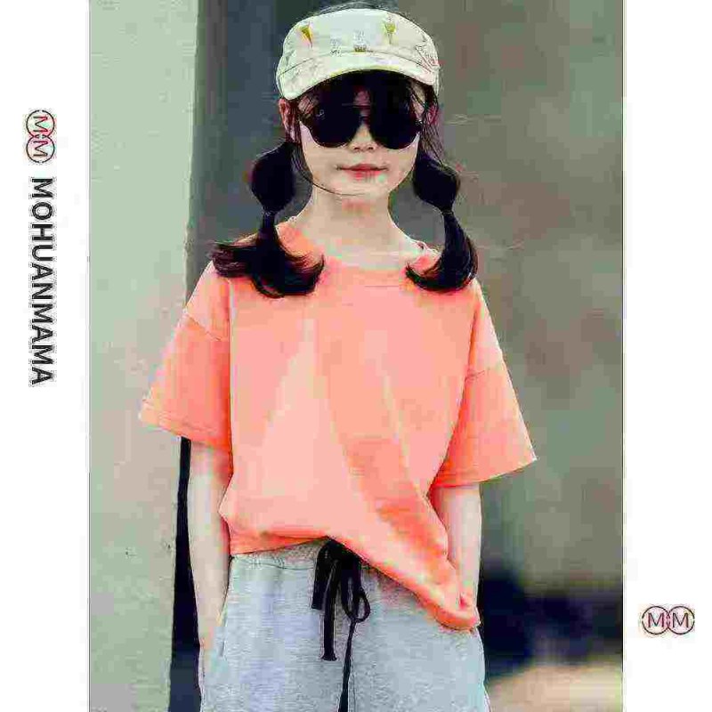 5000 Helai T-Shirt Lengan Pendek Kanak-Kanak Rayon Polos Pepejal - Image 1