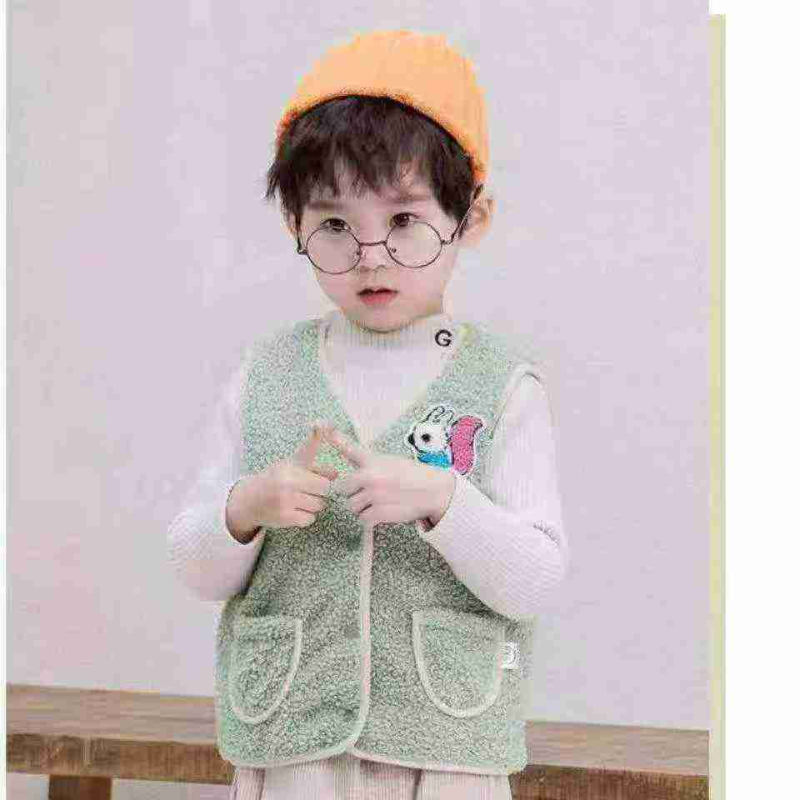 Rompi Berlapis Fleece Teddy Anak Laki-Laki dan Perempuan Ukuran 80-100, 5200 Potong - Image 1