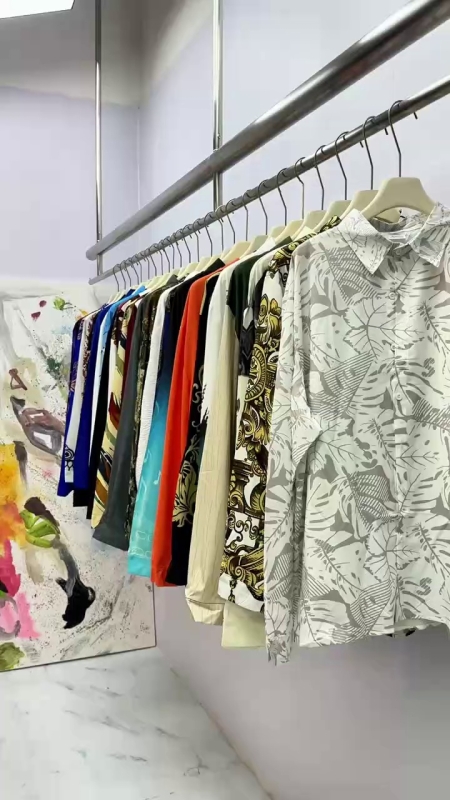Camisas florais de manga comprida de tamanhos grandes para homens, total de 5000 peças - Image 1