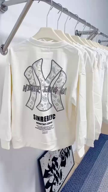 1680 chiếc Áo nỉ cổ tròn unisex thời trang hai mặt AB, lót lông, một cỡ rộng - Image 1