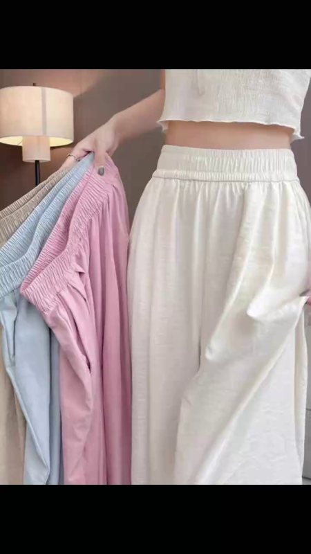 Pantalones de pierna ancha casuales de verano para mujer Hangpai de alta calidad, un total de 18962 piezas - Image 1