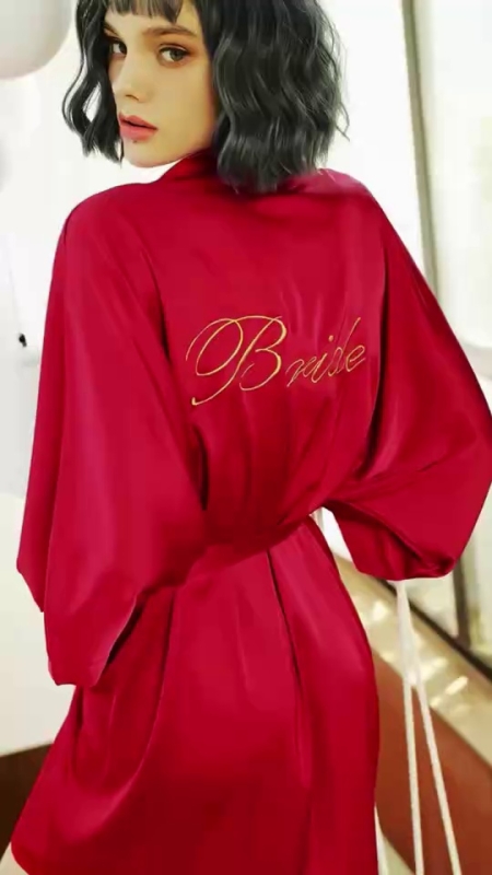 Approx 700 PCS High Quality Imitation Silk Satin Sleep Robe - Image 1