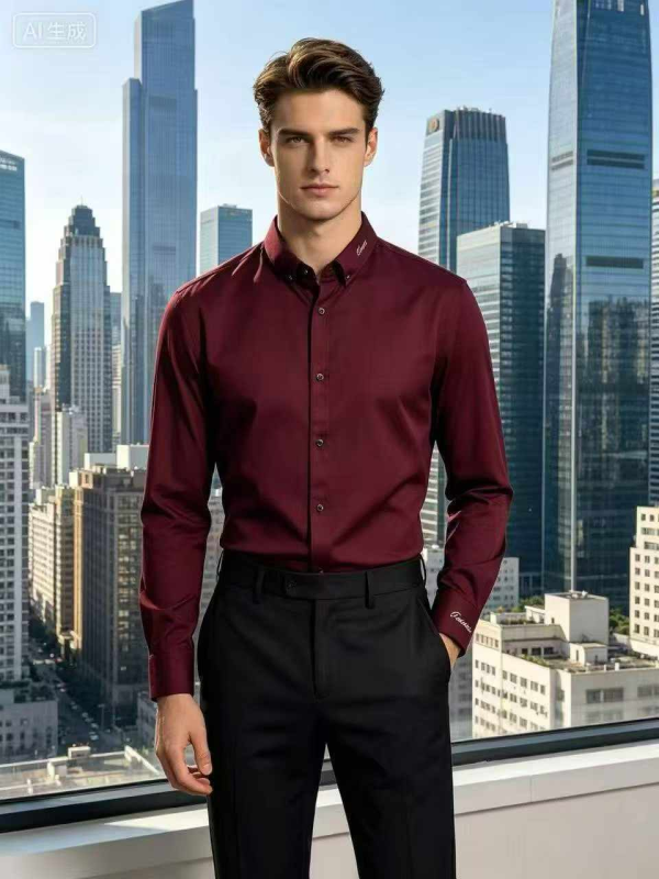 Men's Long Sleeve Embroidered Shirts, Approx 4500 Pieces In Stock - Image 1