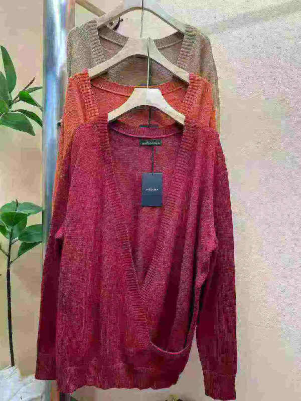 Plus Size Women's Knit V-neck Cardigan, 237 Pieces, Multiple Colors, S-4XL - Image 1