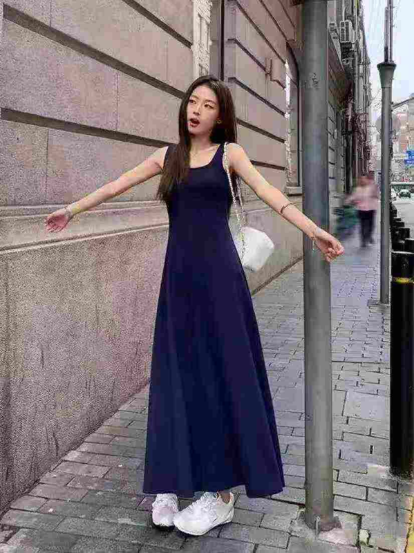 127 Keping Gaun Tangki Rayon Gaya Perancis Ringkas dan Elegan - Image 1