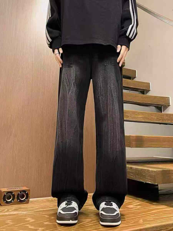 Men's American Vintage Gradient Washed Wide Leg Jeans 214 Pieces - Image 1