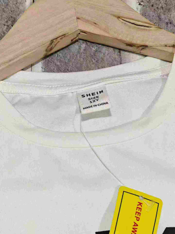 175pcs Whole Lot Kids White T-Shirts, Size 8-12Y, 10pcs Per Pack - Image 1