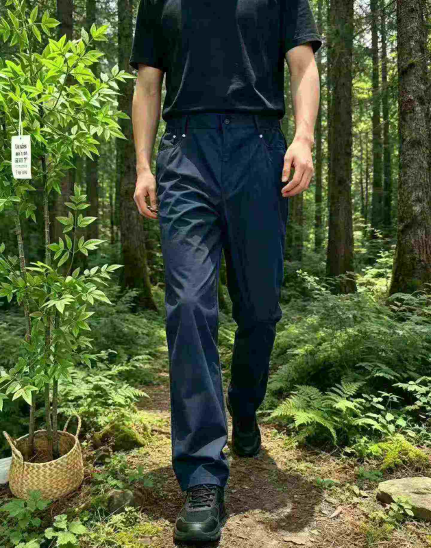 5000 Pcs Dark Blue Casual Business Men's Rivet Deep Pocket Suit Pants - Image 1