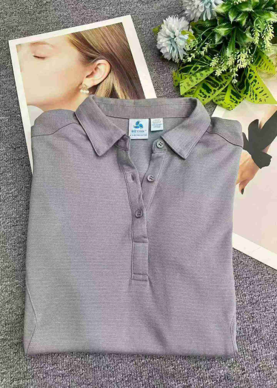 1134 Pieces Solid Color Short Sleeve Lapel Polo Shirts - Image 1