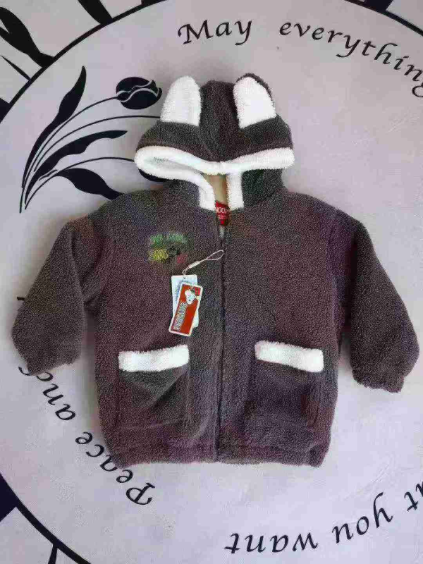 Branded Kids Sherpa Fleece Coat, About 350pcs, Size 110-160, Individually Packed With Hang Tag - Image 1