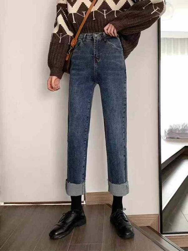 New Spring Summer High Stretch Vintage Washed Cotton Cigarette Jeans, S-XL, About 1150 Pieces, With Individual Packing And Hang Tag - Image 1
