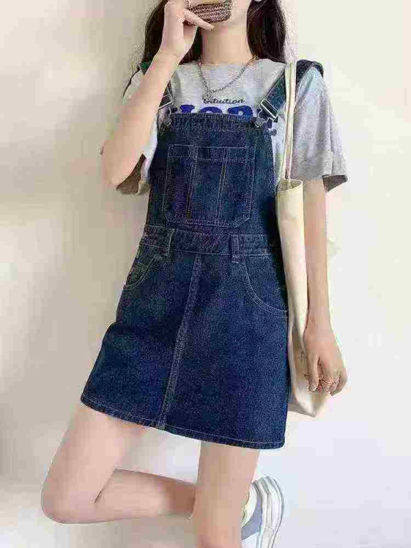 Washed Assorted Suspender Denim Shorts & Skirts Full Clearance 2000 Pieces Wholesale - Image 1