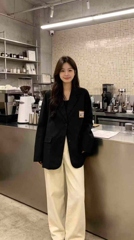 Kadın Bahar Bol Kesim Oversize Gündelik Blazer, 709 Adet, Beden M-2XL, Tekli Paketleme - Image 1