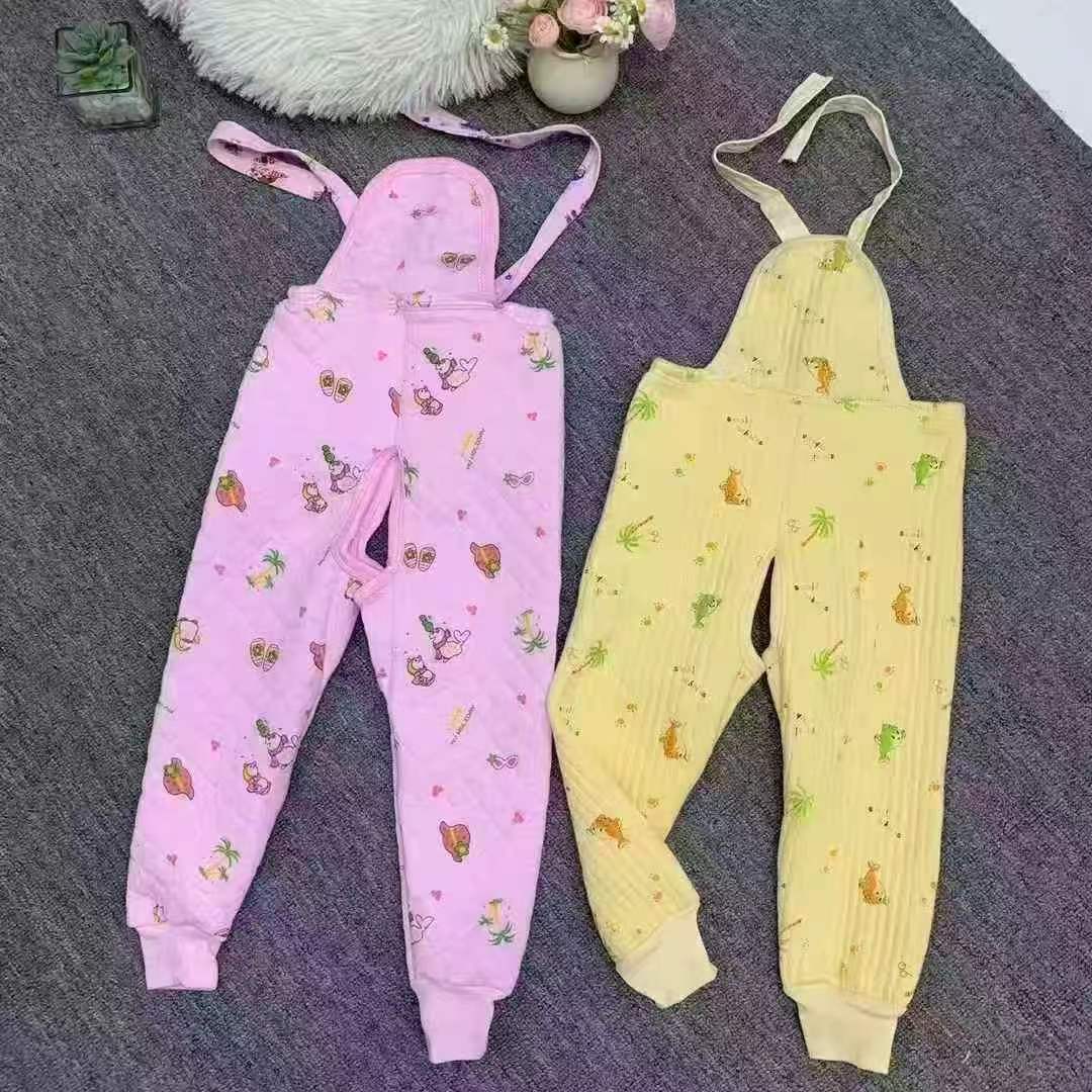6298 pièces de pantalons de nuit d'automne pour enfants en coton à bretelles et à taille haute - Image 7