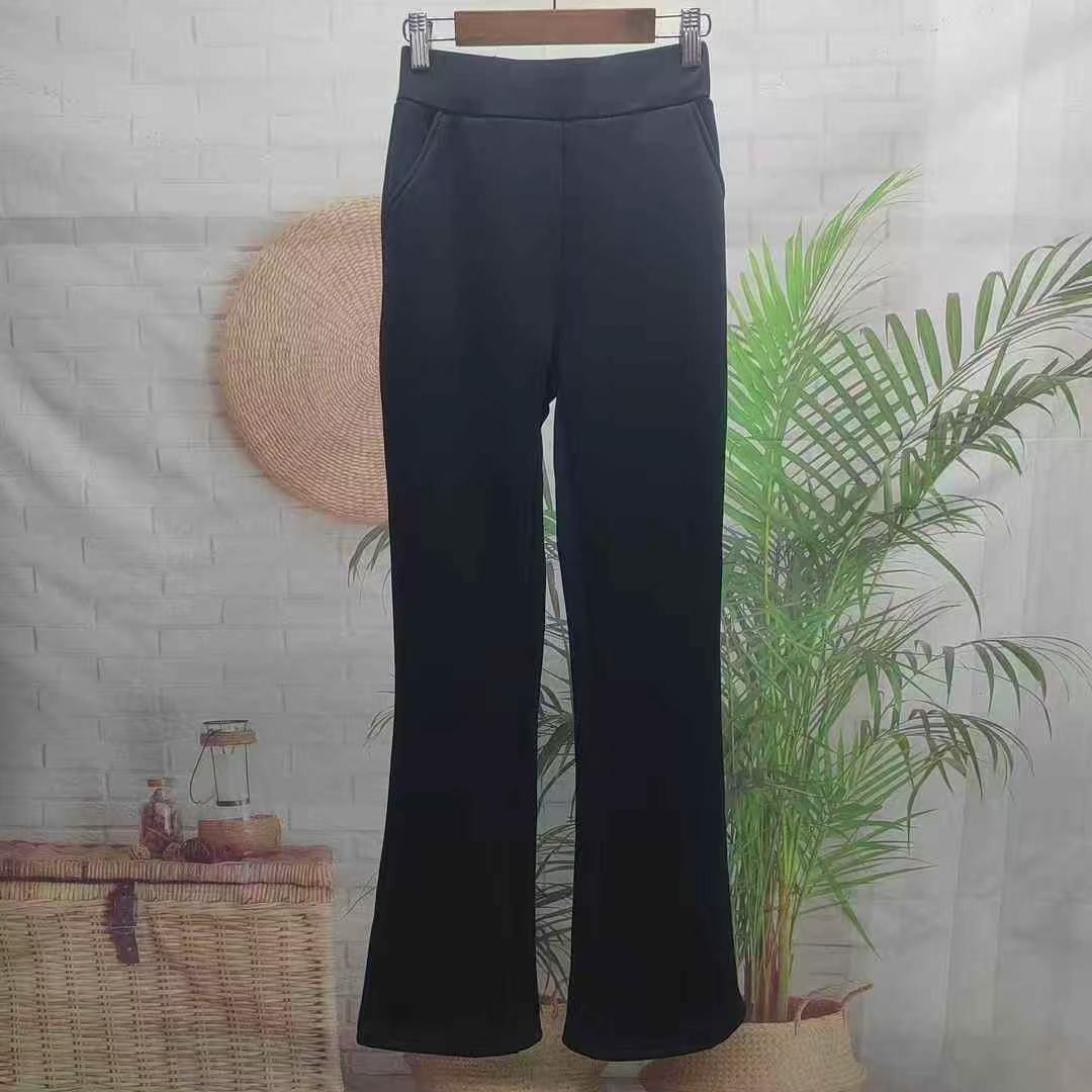 New Women's Fleece Thickened High Waist Flared Pants, S-5XL, About 280 Pieces - Image 2