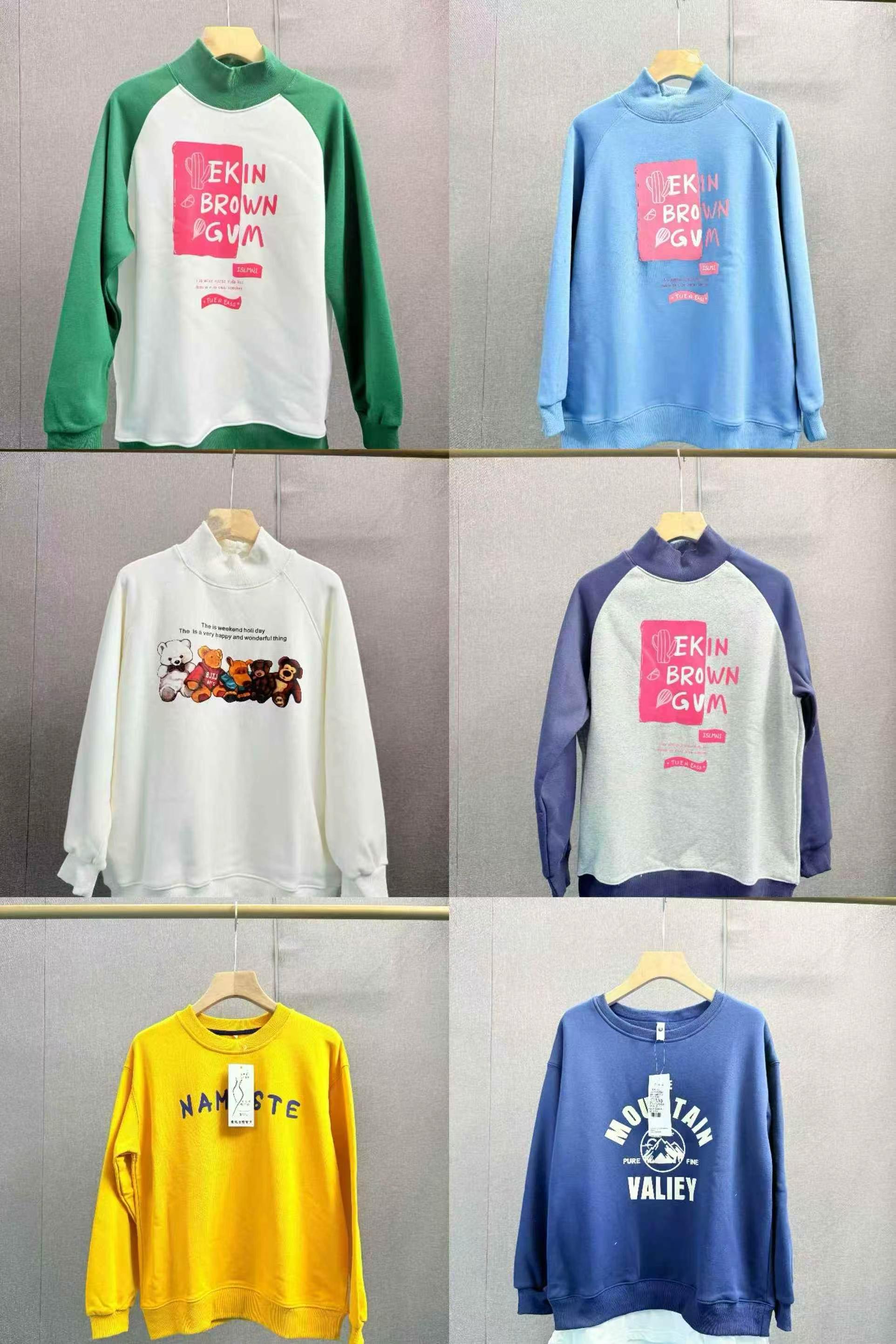 Clearance Fake Two-piece Round Neck Cotton Sweatshirt, S-3XL, About 2600 Pieces - Image 9