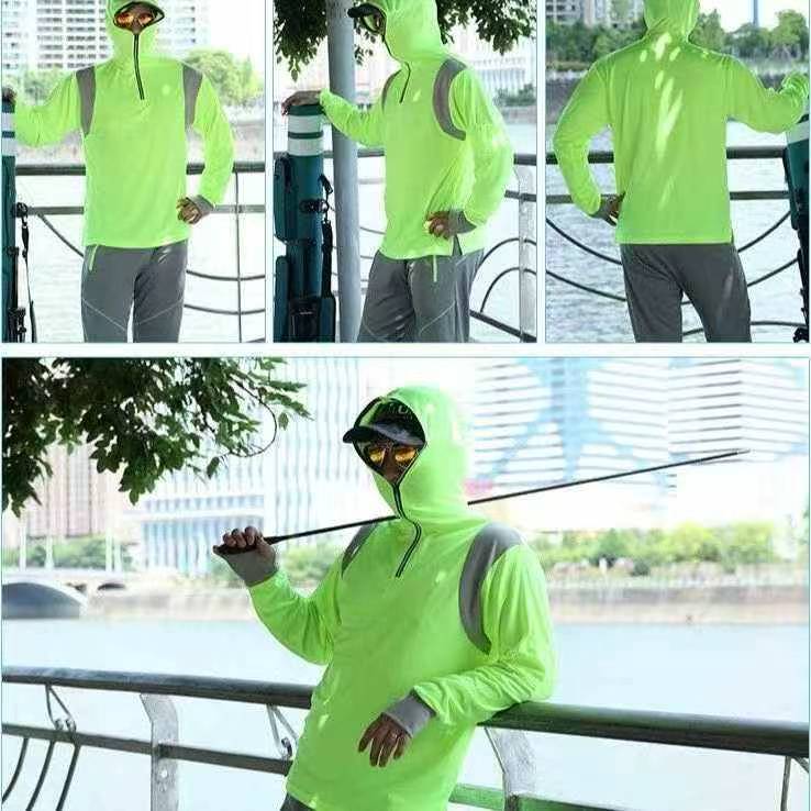 Men's Summer Bamboo Charcoal Sunscreen Fishing Wear, Anti-mosquito Quick Dry, Size M-3XL, About 380 Pieces - Image 2