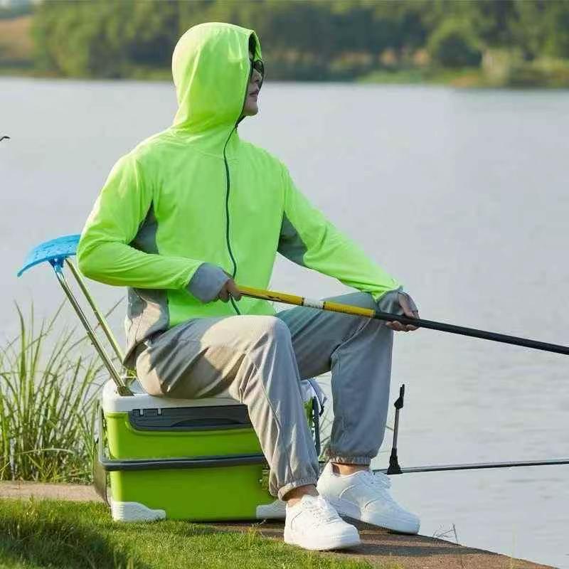 Men's Summer Bamboo Charcoal Sunscreen Fishing Wear, Anti-mosquito Quick Dry, Size M-3XL, About 380 Pieces - Image 3