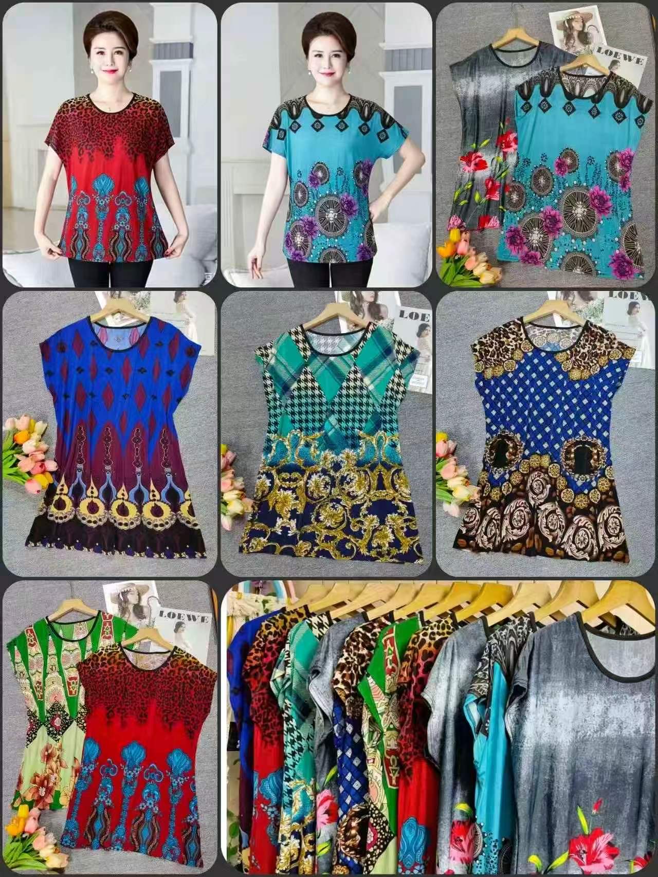 800PCS One Size Ice Silk Short Sleeve T-shirts For Mothers - Image 5