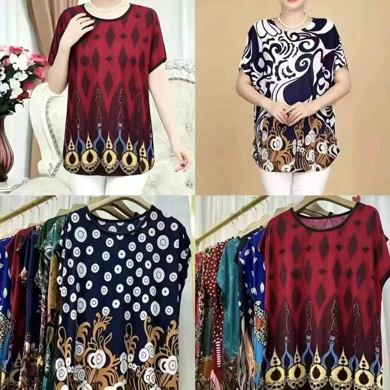 800PCS One Size Ice Silk Short Sleeve T-shirts For Mothers - Image 6