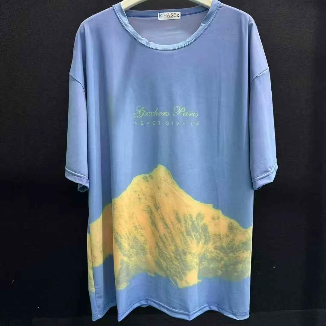Men's Plus Size Short Sleeve Snow Mountain Print Summer T-shirt, Over 200 Pieces - Image 4