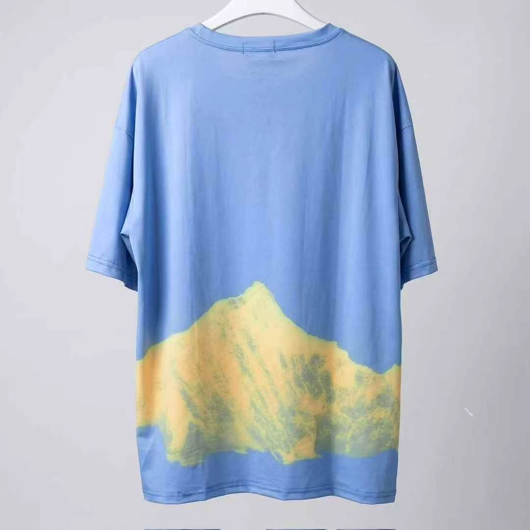 Men's Plus Size Short Sleeve Snow Mountain Print Summer T-shirt, Over 200 Pieces - Image 5