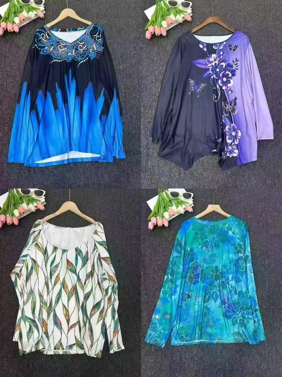 2000 Pcs Amazon Original Plus Size Women Mixed Long Sleeve Tops, Individual Packaging, Size M-5XL - Image 5